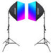 Kit Neewer NK800 two softboxes + bulbs RGB 24W 2700-6500K + tripods + barndoors - Lamps<<<Photo studio<<<Photo
