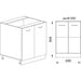 KITCHEN CABINET LOWER ROW WITH TWO DOORS AND SHELF IRIM 60X55X87 CM - Модулни кухни<<<Кухненски