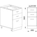 KITCHEN CABINET LOWER ROW WITH TWO DRAWERS AND DOOR IRIM 40X55X87 CM. RIGHT - Модулни кухни<<<Кухненски