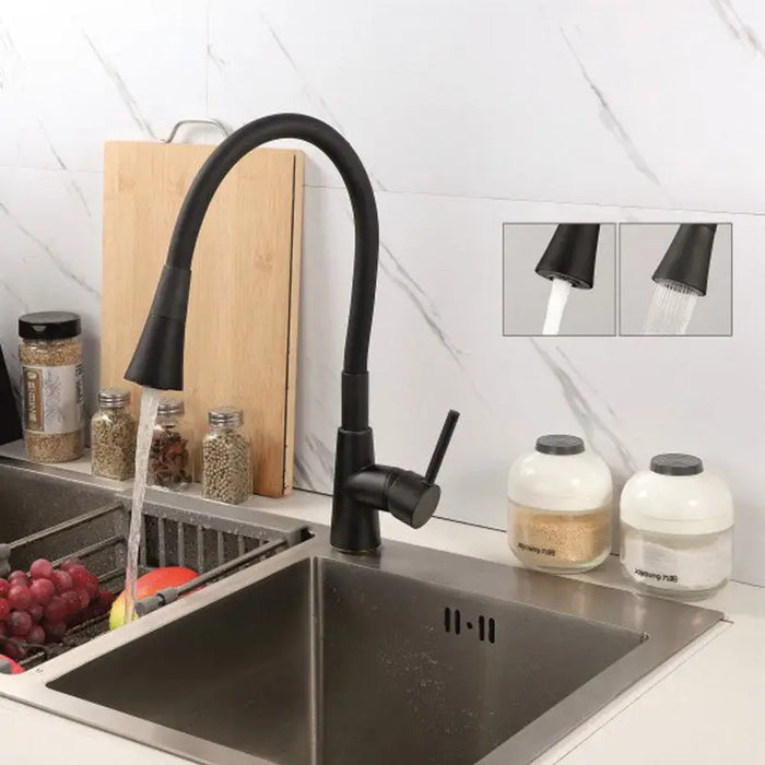 KITCHEN FAUCET INTER CERAMIC HAVANA ALL BLACK MAT - Смесители за кухня<<<Кухня<<<Praktiker&&&Смесители за