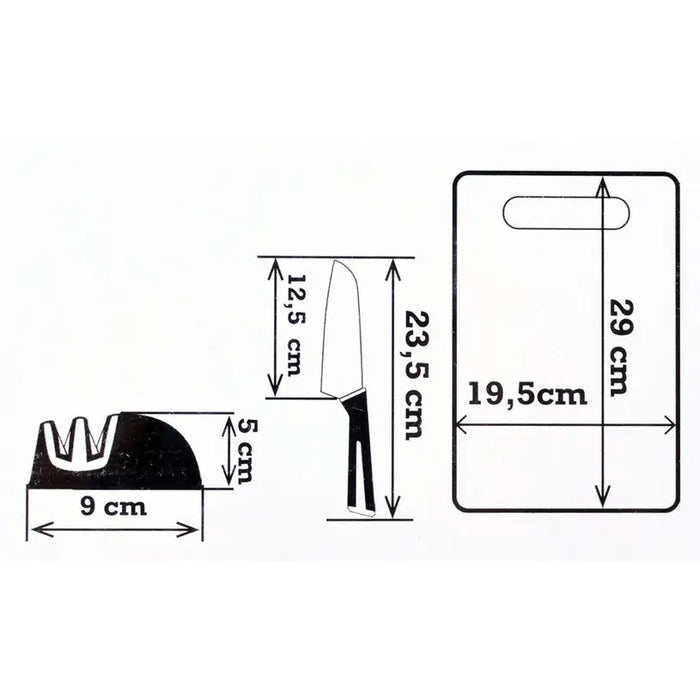 KITCHEN KNIFE CUTTING BOARD AND GRINDER SET LAMART LT2099 - Дъски ножове и белачки<<<Домашни потреби<<<Кухня<<<Praktiker