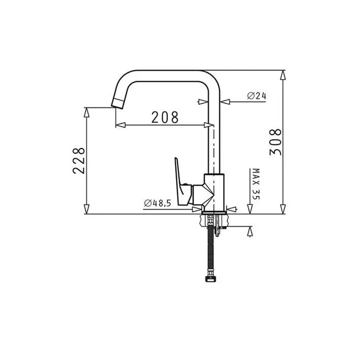 KITCHEN MIXER PYRAMIS DANIELE CHROME - Смесители за кухня<<<Кухня<<<Praktiker&&&Кухненски
