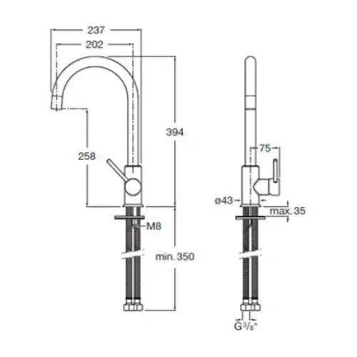 KITCHEN MIXER ROCA ETNA CHROME - Смесители за кухня<<<Кухня<<<Praktiker&&&Кухненски смесители<<<Кухня<<<Technopolis