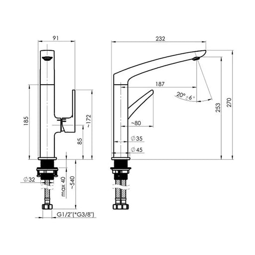 KITCHEN MIXER RUBINETA FAUCET ULTIMA-33 - Смесители за кухня<<<Кухня<<<Praktiker&&&Кухненски