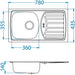 KITCHEN SINK ALVEUS BASIC 150 LEFT 78X43.5X14 CM. - Кухненски мивки<<<Кухненски мивки<<<Кухня<<<Praktiker