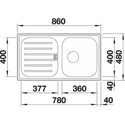 KITCHEN SINK BLANCO FLEX PRO 45S LEFT 86X48X15.5 - Кухненски мивки<<<Кухненски мивки<<<Кухня<<<Praktiker&&&Кухненски