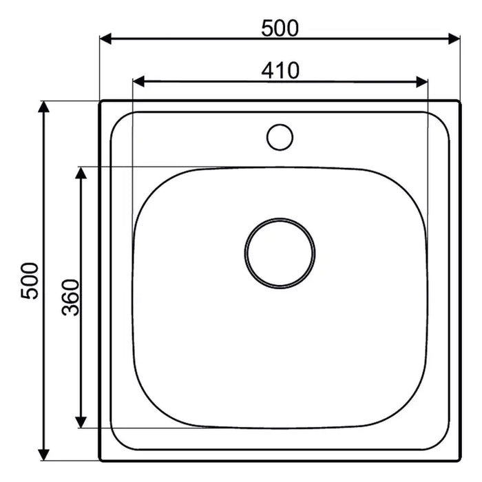 KITCHEN SINK EVO LINE M14 50X50X18 CM - Кухненски мивки<<<Кухненски мивки<<<Кухня<<<Praktiker