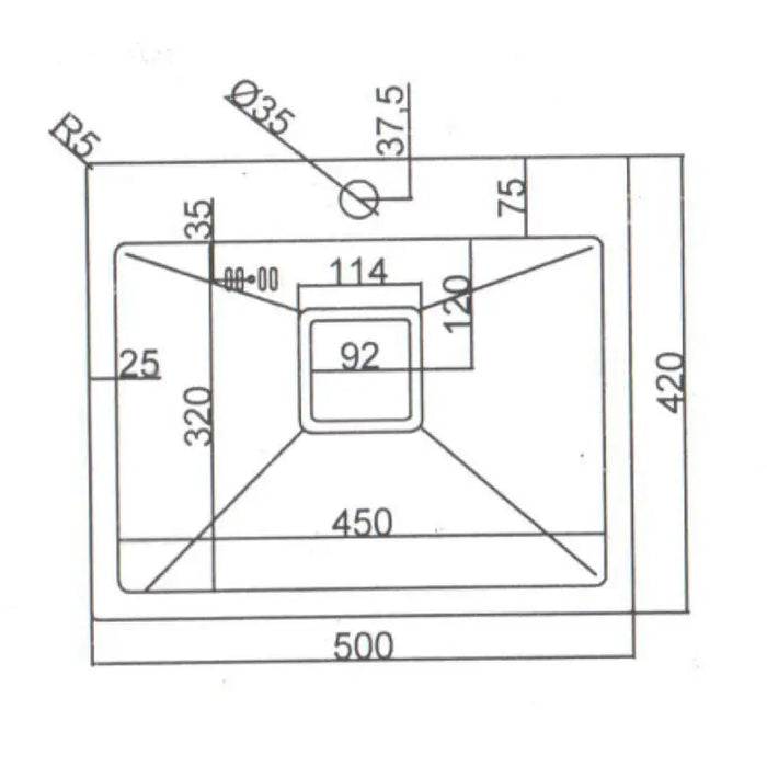 KITCHEN SINK INTER CERAMIC ICK 5032B 50X42X20 CM. BLACK - Кухненски мивки<<<Кухненски мивки<<<Кухня<<<Praktiker