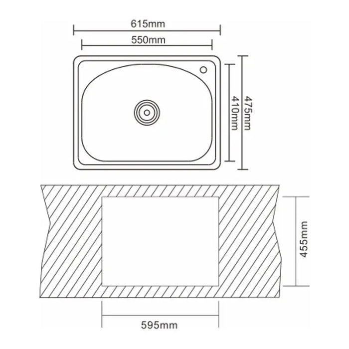 KITCHEN SINK INTER CERAMIC ICK 6248 61.5X47.5X18 CM. - Кухненски мивки<<<Кухненски