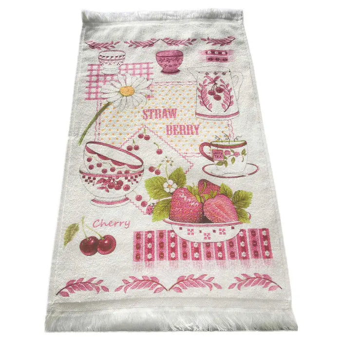 KITCHEN TOWEL 40X60 CM. FRINGED AND PRINTED - Аксесоари<<<Текстил за кухня<<<Мебели и