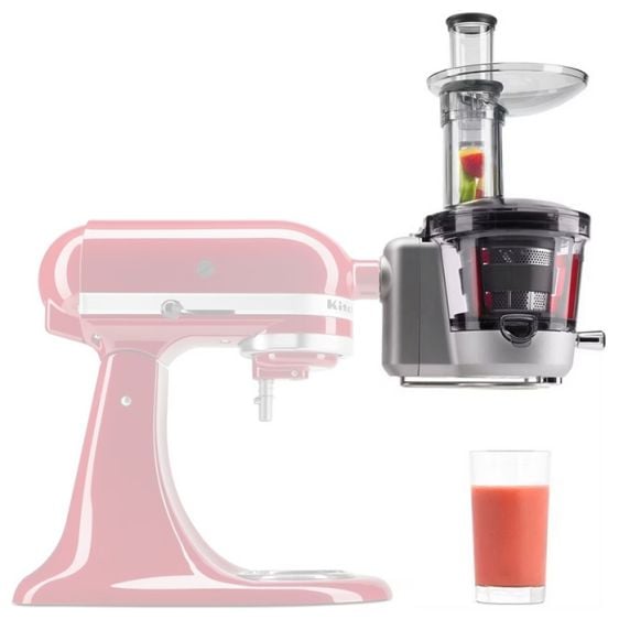 Slow juicer attachment for KitchenAid 5KSM1JA mixers