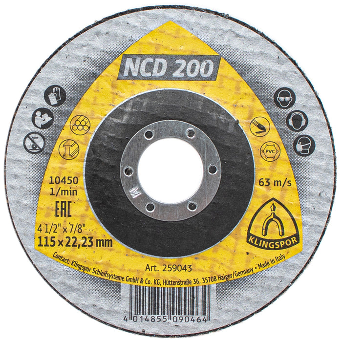 CLEANING DISC 115X22.23 MM KLINGSPOR NCD 200