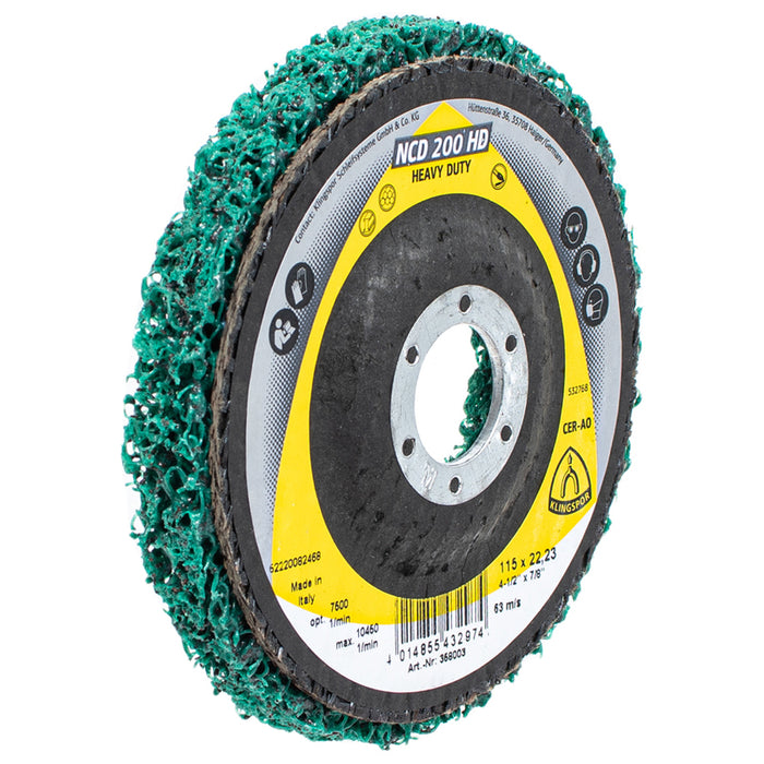 CLEANING DISC 115X22.23 MM KLINGSPOR NCD 200 HEAVY DUTY