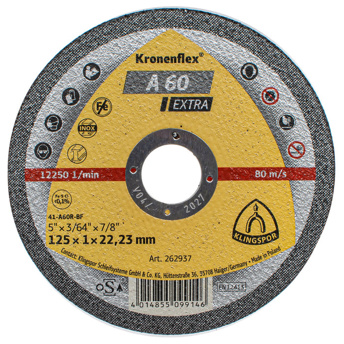 METAL CUTTING DISC KLINGSPOR 125x1x22.23