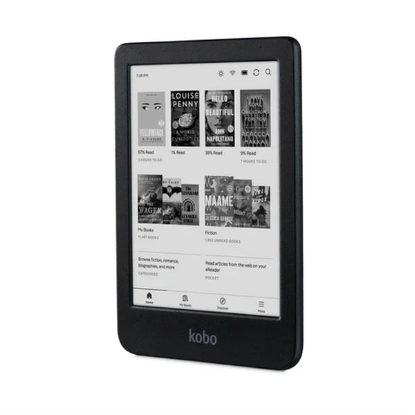 Kobo Clara BW e-Book Reader, E Ink Carta 1300 touch screen 6 inch, 1448 x 1072 pixels, 16 GB, 1000 MHz/512 MB, 1 x USB C, Greutate 0.172 kg, Wireless, Comfort Light, 12 fonts 50 font styles 15 file formats supported natively Black