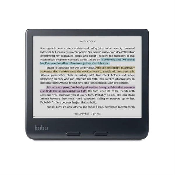 Kobo Libra Colour e-Book Reader, E Ink Kaleido touchscreen 7 inch, 1680 x 1264, 32 GB, 2 GHz, Greutate 0.215 kg, Wireless Da, Comfort Light PRO, IPX8 - up to 60 mins in 2 metres of water, 15 file formats supported natively, Black