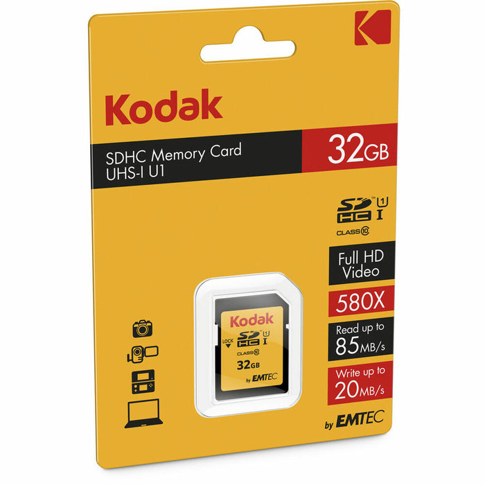 Micro SD Memory Card with Adaptor Kodak SDHC32GBCLASS10U1 32 GB SDHC UHS-I Class 10
