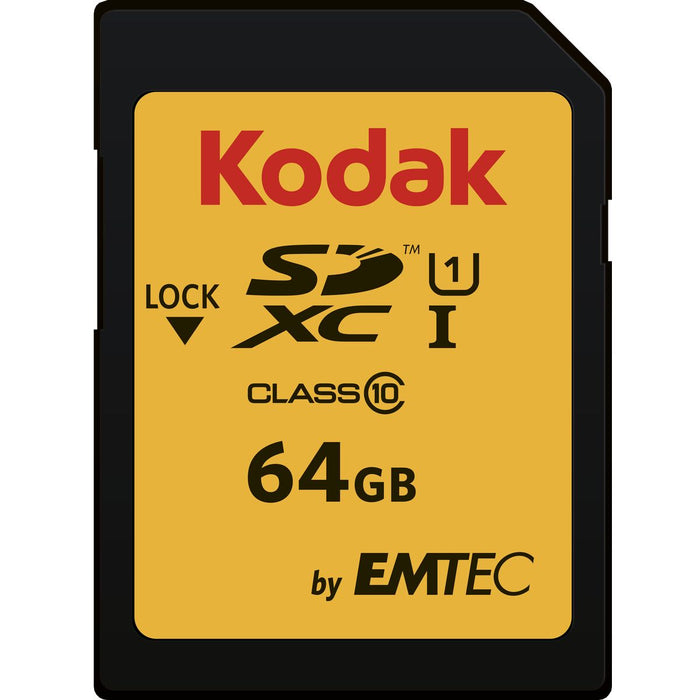 Micro SD Memory Card with Adaptor Kodak EKMSD64GXC10K 64 GB