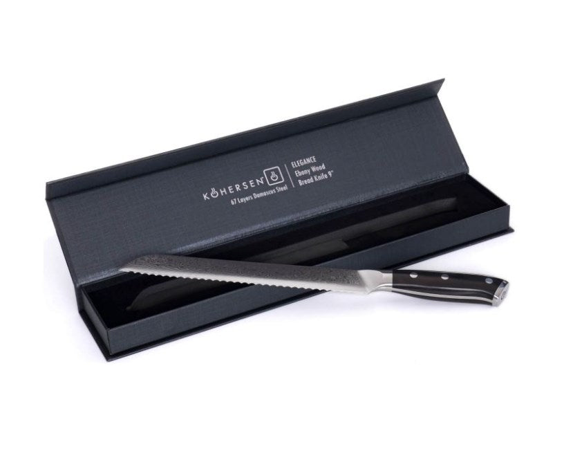 Kohersen Elegance Ebony Wood bread knife 22.9 cm