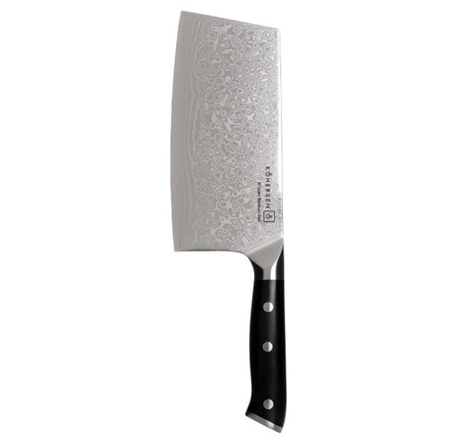 Cleaver Kohersen Elegance Ebony Wood Damascus steel cleaver 16.5 cm