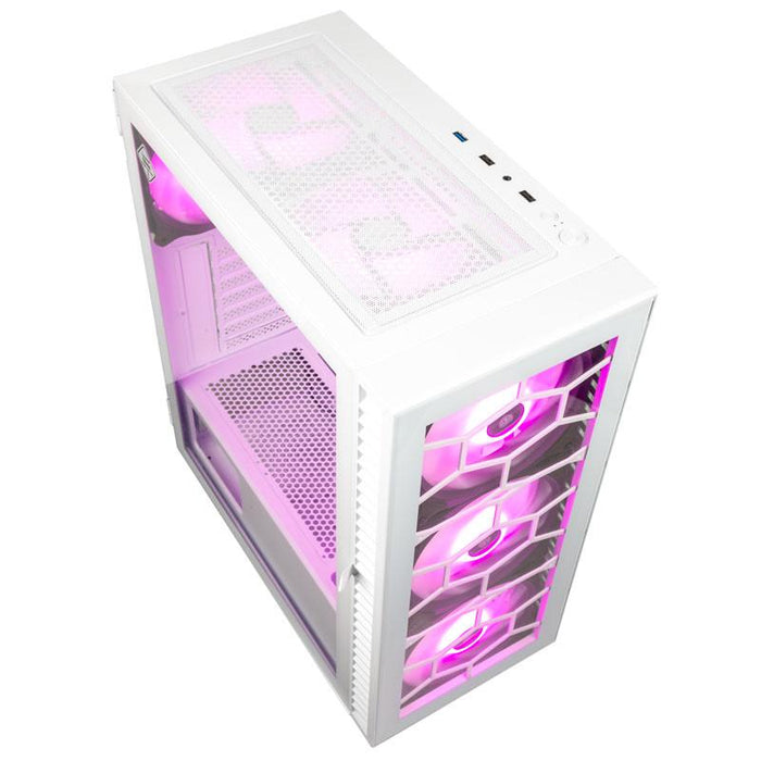 Kolink Observatory HF ARGB TG Mid-Tower Box, White
