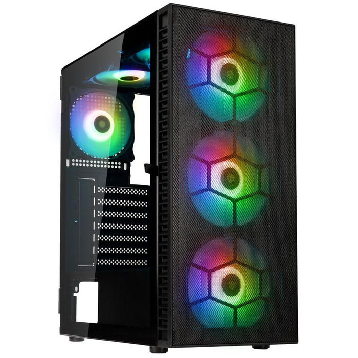 Kolink Observatory HF Mesh ARGB TG Mid-Tower Box, Black