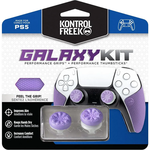 Kontrolfreek Performance Kit Galaxy PS5 accessory with interchangeable buttons and grips for DualSense included