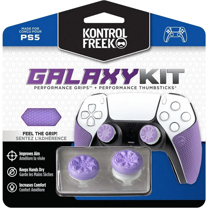 Kontrolfreek Performance Kit Galaxy PS5 accessory with interchangeable buttons and grips for DualSense included
