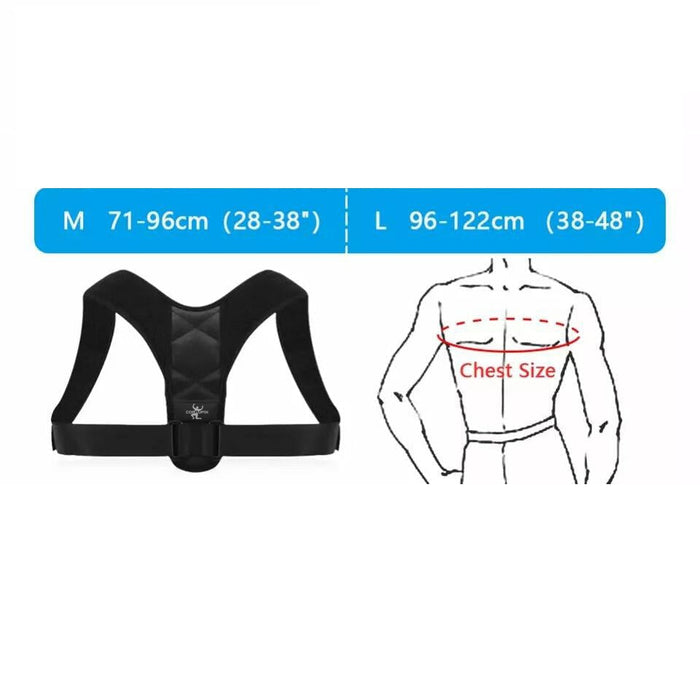 Corpofix - Medical Posture Corrector Men Women Upper Back Brace Shoulder Lumbar Support