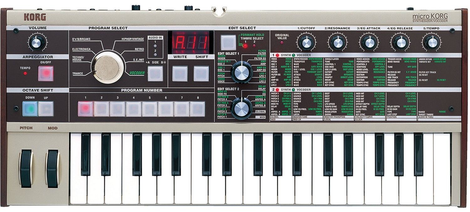 Analog synthesizer Korg - microKORG MK1, silver