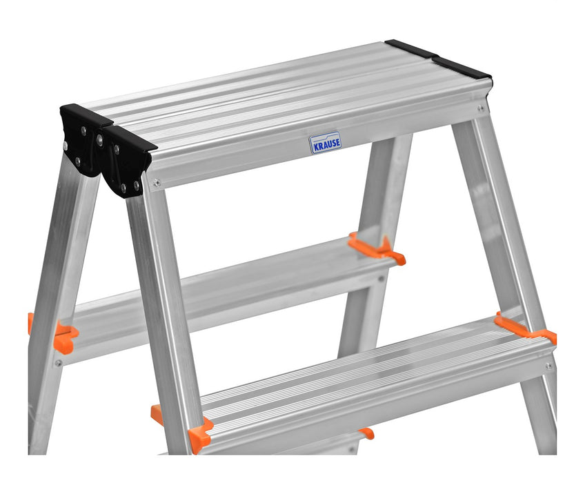 Krause Dopplo double-sided step ladder silver