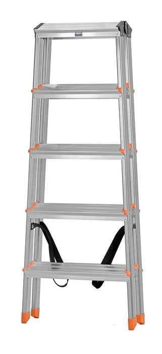 Krause Dopplo double-sided step ladder silver