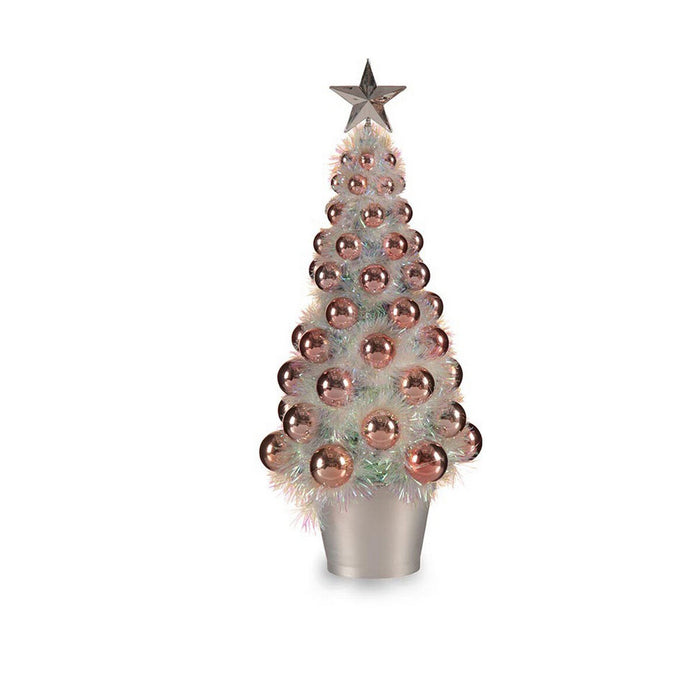 Christmas Tree Krist+ Pink polypropylene PET Plastic Iridescent 16 x 37,5 x 16 cm