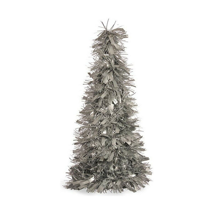 Christmas Tree Krist+ Silver polypropylene PET Plastic Matt Tinsel 18 x 18 x 45,5 cm 27 x 45,5 x 27 cm