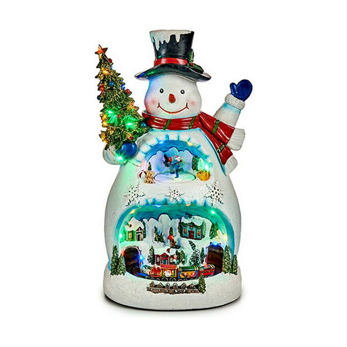 LED Snowman Christmas Decoration Krist+ White Snow Doll Town 25,5 x 47 x 29 cm