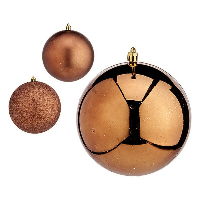 Christmas Baubles Krist+ Brown Plastic Ø 12 cm 6 Units