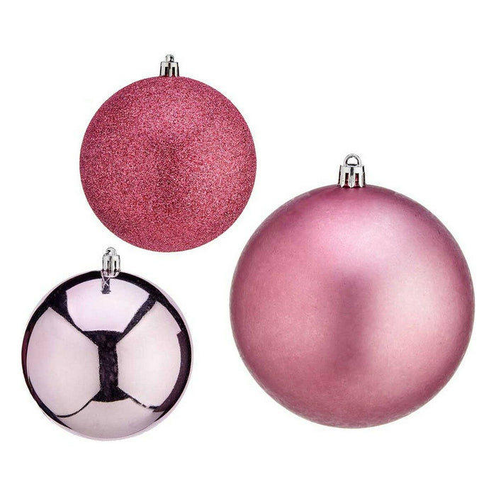 Christmas Bauble Krist+ Pink Plastic Ø 10 cm 6 Units