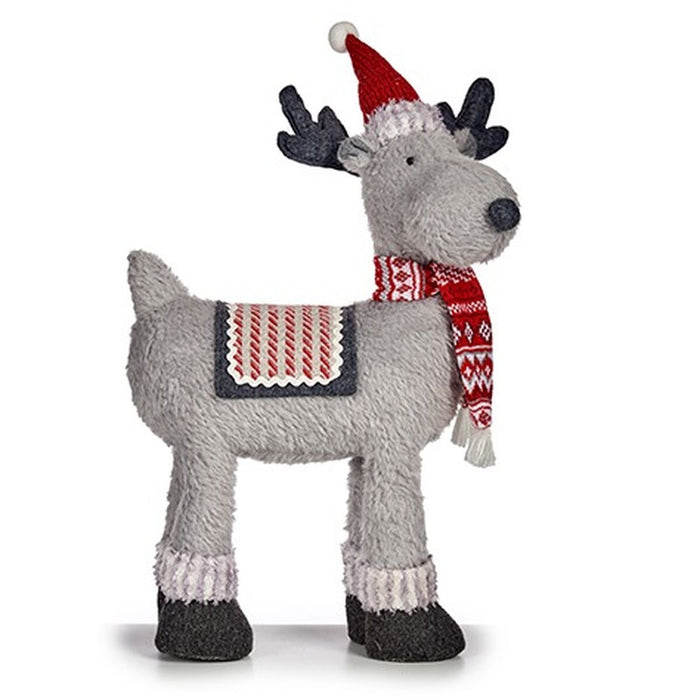 Christmas Reindeer Krist+ White Red Grey Christmas Reindeer 22 x 47 x 45 cm (4 Units)