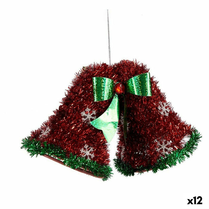 Christmas bauble Krist+ White Red Green polypropylene PET Hoods 21 x 14 x 10 cm Pendant Tinsel (12 Units)