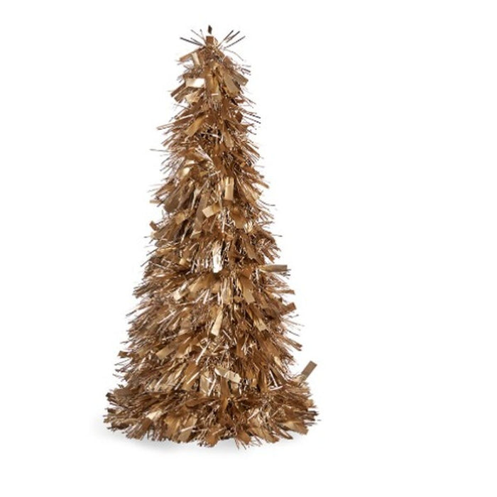 Christmas Tree Krist+ White Golden polypropylene PET Christmas Tree 27 x 45,5 x 27 cm Tinsel (12 Units)