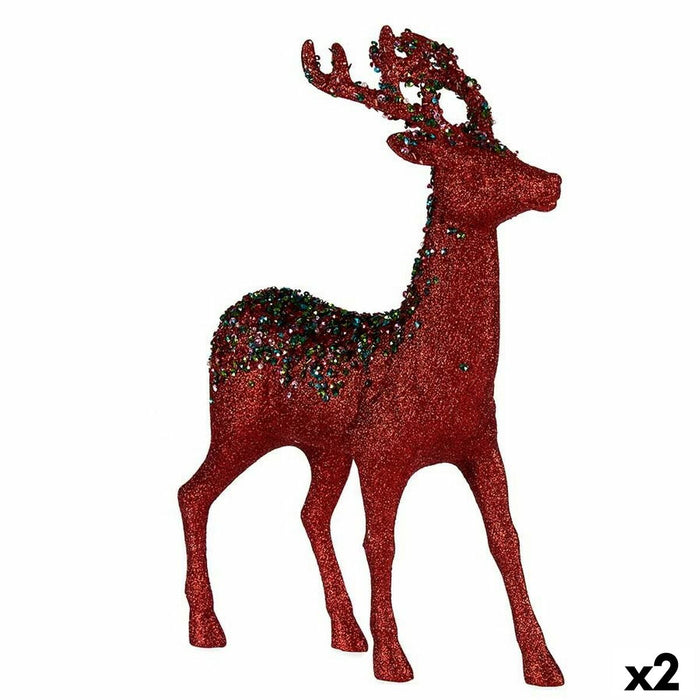 Christmas Reindeer Krist+ Red Christmas Reindeer 15 x 45 x 30 cm (2 Units)