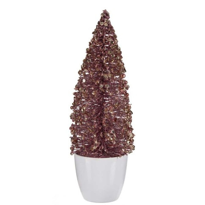 Christmas Tree Krist+ Pink Golden Plastic Christmas Tree 9 x 28 x 9 cm (6 Units)
