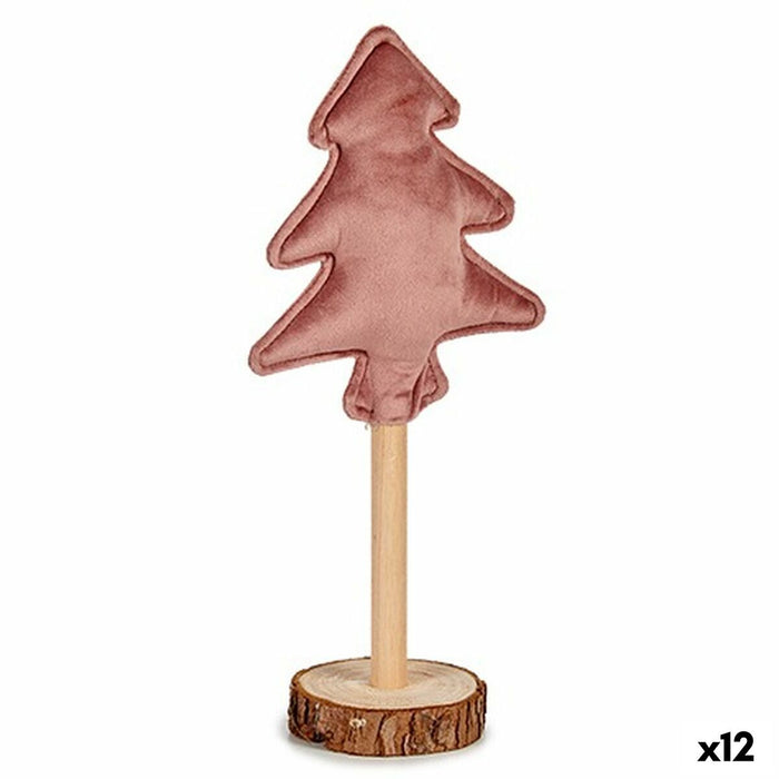 Christmas Tree Krist+ Pink Polyester Wood 8 x 13 x 30 cm (12 Units)