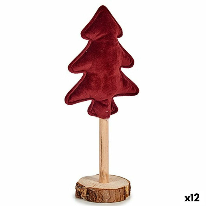 Christmas Tree Krist+ Maroon Polyester Wood 9,5 x 32 x 13 cm (12 Units)