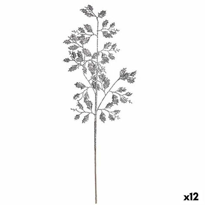 Branch Krist+ Silver Metal Plastic Glitter 41 x 75 x 2,5 cm (12 Units)