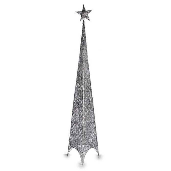Christmas Tree Krist+ Silver Metal Plastic Star Tower 42 x 218 x 42 cm 188 x 8 x 42 cm (3 Units)