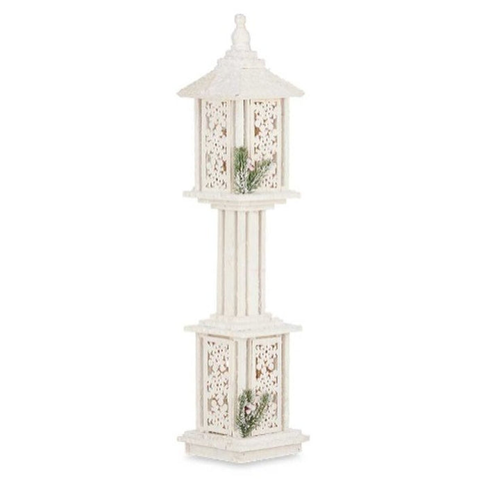 Lighting decoration Krist+ White Red Green Wood 17 x 80 x 17 cm 19 x 80 x 19 cm (2 Units)