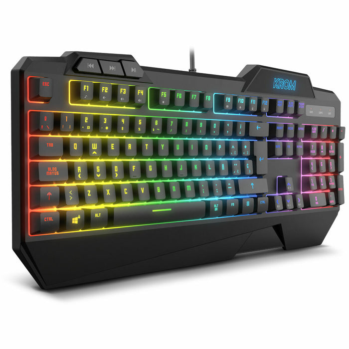 Keyboard with Gaming Mouse Krom NXKROMKRSHRSP Black