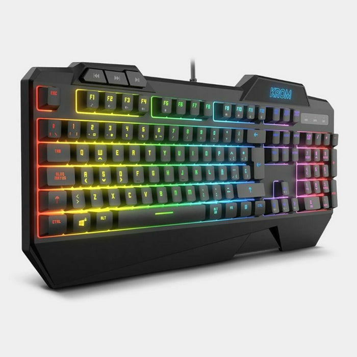 Keyboard with Gaming Mouse Krom NXKROMKRSHRSP Black