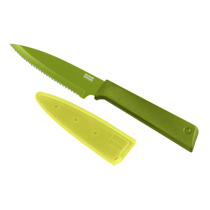 KITCHEN KNIFE SERRATED COLORI GREEN KUHN RIKON